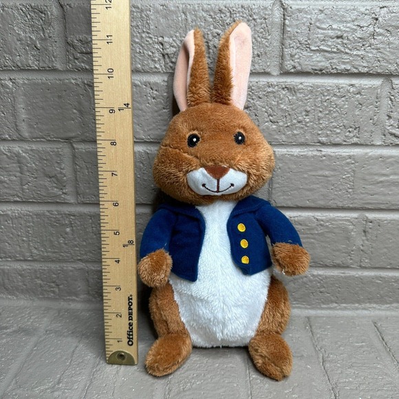Kohls Cares Peter Rabbit Brown 11" Blue Jacket Gold Buttons Plush Stuffed Animal - Picture 5 of 5